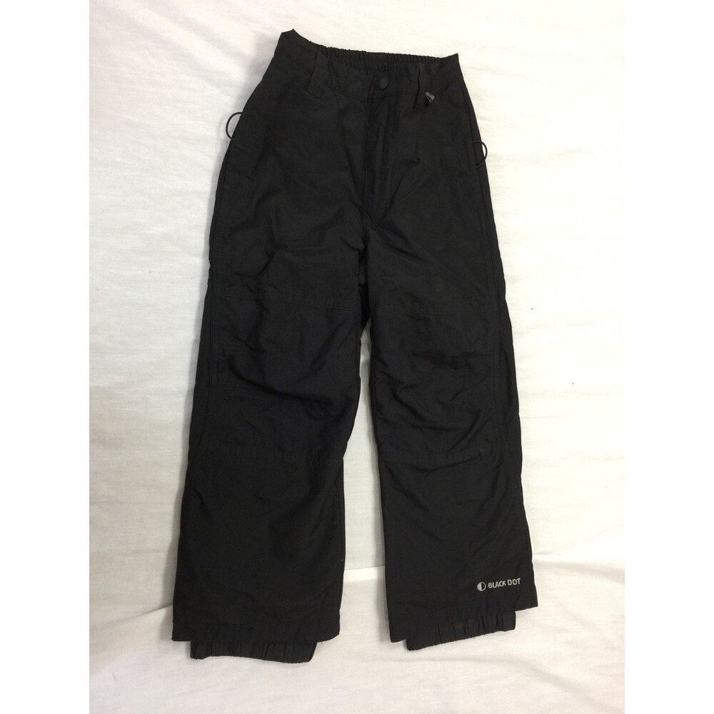 BLACK DOT WATER RESISTANT BOYS GIRLS NYLON SNOW SKI PANTS SIZE YOUTH S